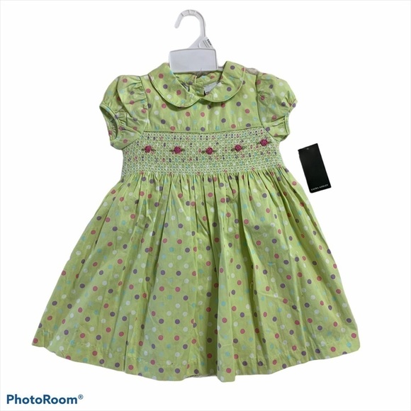 Laura Ashley NWT Toddler Polka Dot Dress 18 Months - Picture 1 of 10